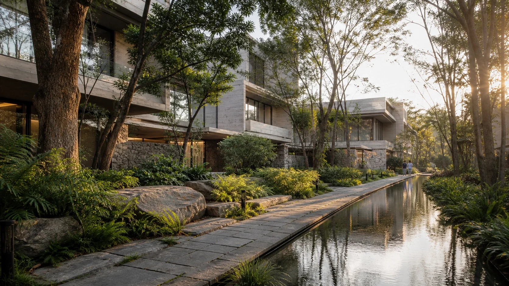 The Domus landscape and courtyard